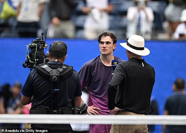 Speaking after his quarter-final victory, Draper said: 'I knew my time would come. I didn't know when it would be, but hopefully from here I can, you know, do a lot of great things.'