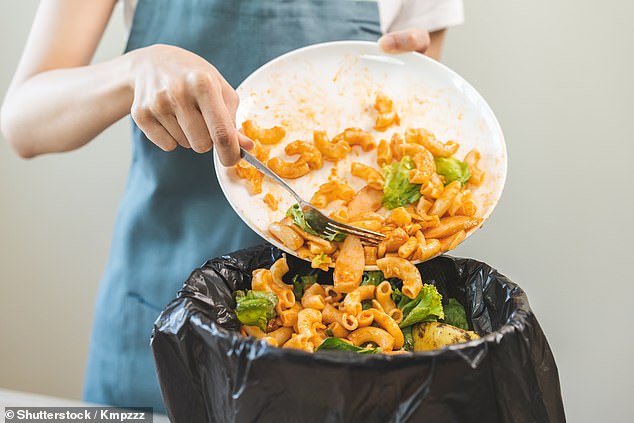 If the tests prove successful, researchers believe the stickers have the potential to reduce food waste at home by 63 percent and retail waste by 50 percent (stock image)