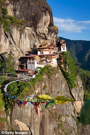 Every Bhutanese is required to make a pilgrimage to Taktsang, the nine-temple Tiger's Nest Monastery in the Paro Valley (pictured above) at least once in their lifetime, reveals Sara