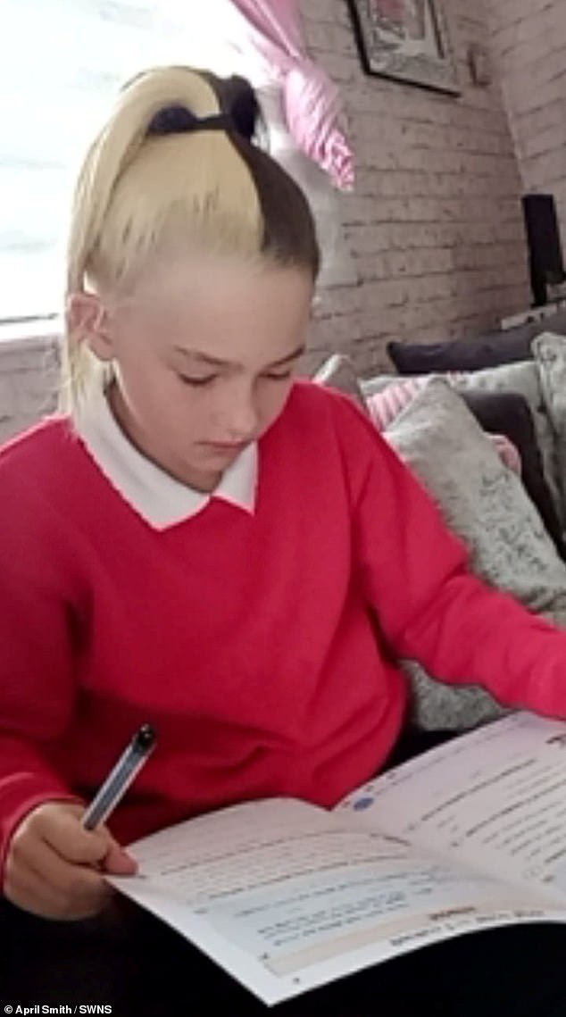 Evie, who is in Year 6, said: 'I feel really let down by the school. They singled me out because of my hair. 'It wasn't distracting, it was in a ponytail and no one touched it. All my friends think it's really cool, but they don't find it distracting'