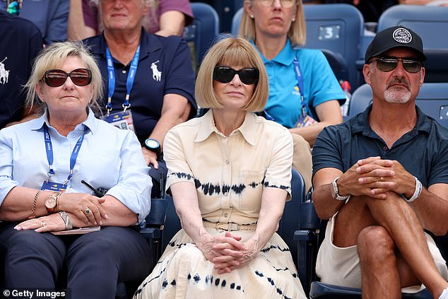 Draper posed for Vogue and was followed in New York by editor-in-chief Anna Wintour (center)