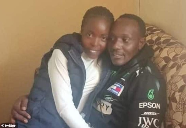 Agnes Tirop is pictured with her husband Ibrahim Rotich, who is now on trial accused of murdering the promising track and field athlete