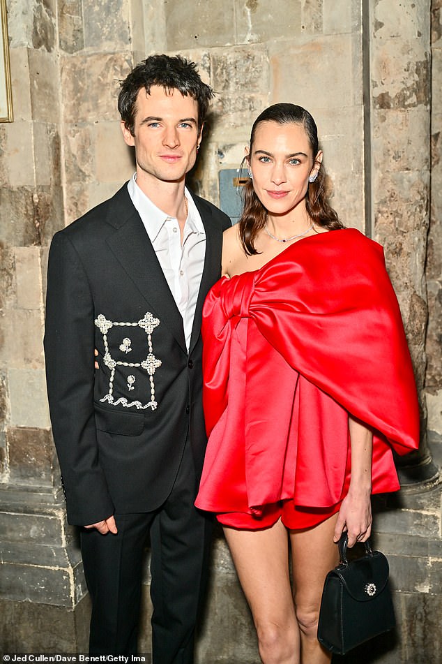 It's possible Alexa was getting tips from the big day, as she's reportedly engaged to boyfriend Tom Sturridge (pictured in February)