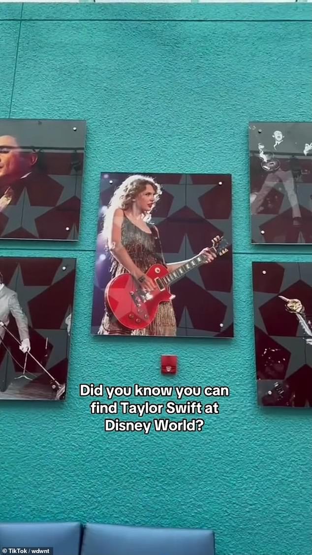 Older TikTok videos show the old Hall of Fame wall that not only featured Taylor, but also other music stars including The Beatles, Johnny Cash and Bruce Springsteen