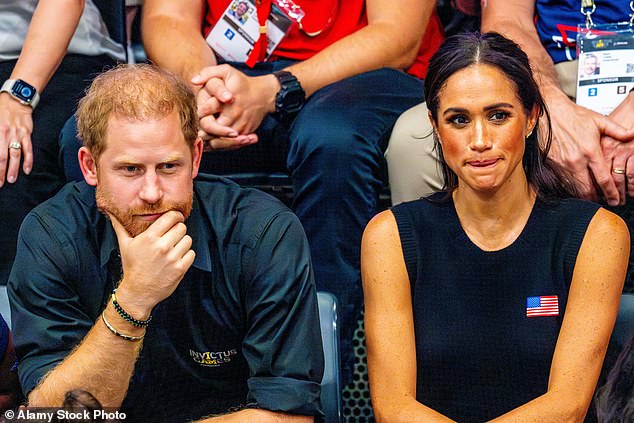 The Duke of Sussex and Meghan Markle are seen here as spectators at the 2023 Invictus Games at the Merkur Spiel-Arena in the German city of Düsseldorf