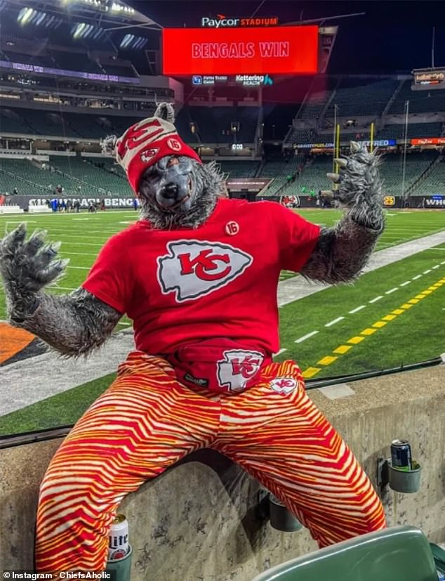 Babuar was known as the 'ChiefsAholic' - a Kansas City superfan in a wolf suit