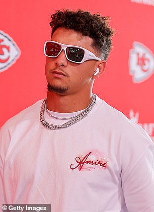 Patrick Mahomes was also seen arriving