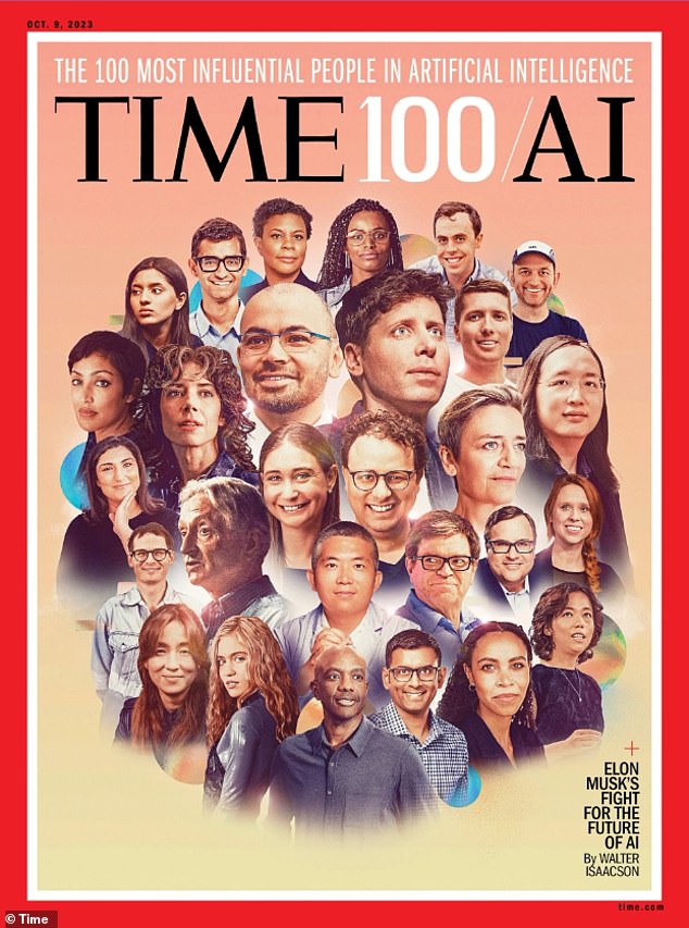 The cover of last year's TIME100 Most Influential People in AI