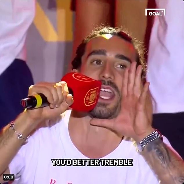 Cucurella referenced Haaland during his celebratory song after winning the European Championship with Spain