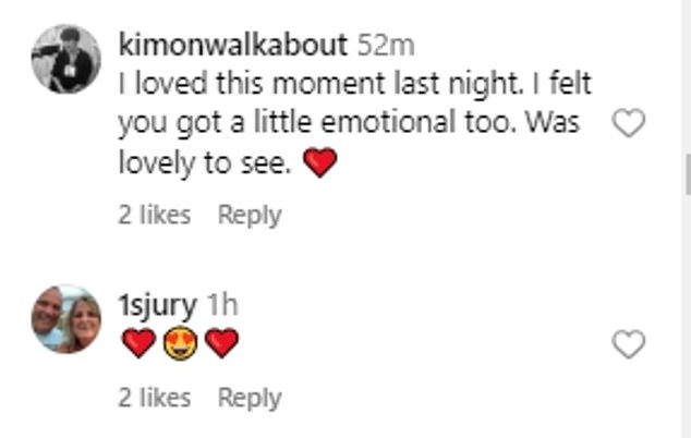 And it was clear that the love for the couple wasn't just between the two, as their fans filled the comments to express their admiration for the duo