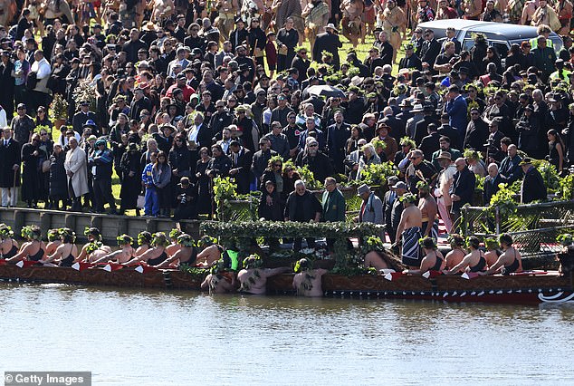 The coronation took place on the last day of the funeral of the late Maori king