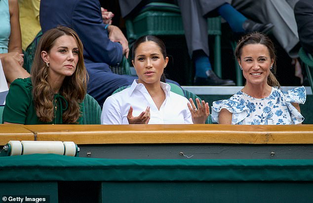 The sisters sit with Meghan Markle and enjoy tennis together in 2019