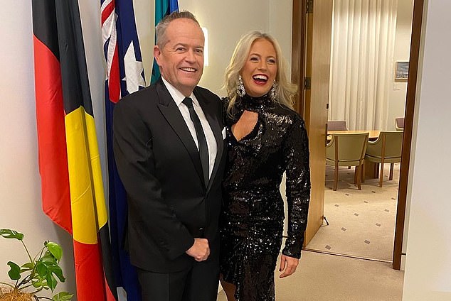 Bill Shorten is pictured with his wife Chloe. On Thursday he announced he will retire from politics next year