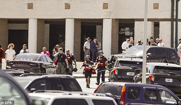 Police officers on scene after the shooting at Apalachee High School in Winder, Georgia