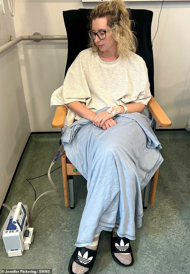 After two days of pain, an X-ray revealed her right lung had collapsed. Because the former Liverpool pilates teacher suffers a collapsed lung once a month, right when she's menstruating