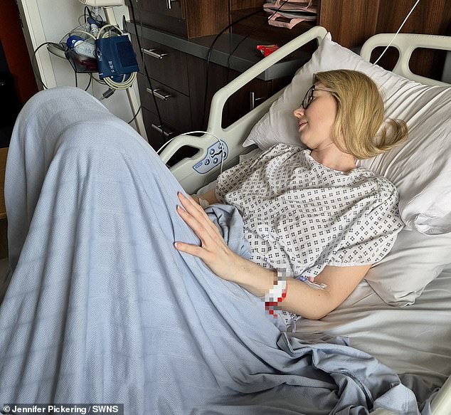 Mrs Pickering spent two months in recovery before her lung collapsed for the third time in January 2024.