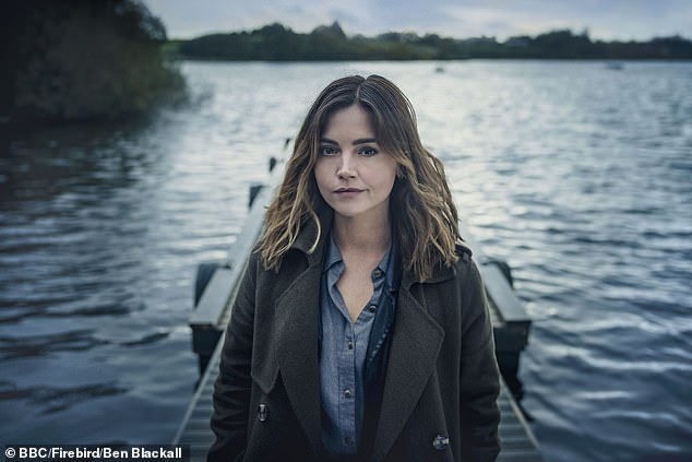 BBC crime drama The Jetty was axed just minutes into its opening episode due to audio problems (Jenna Coleman is pictured in the series)