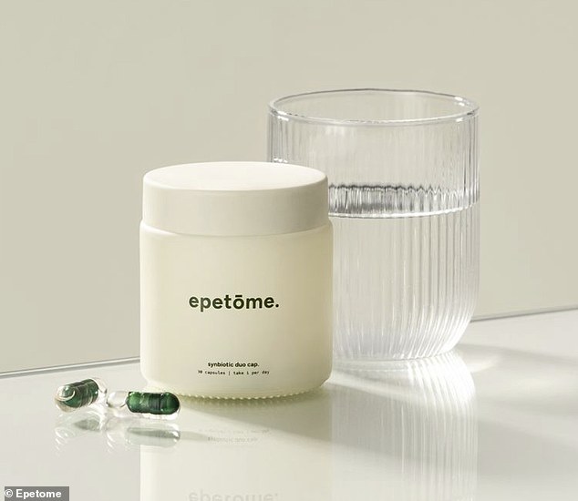 Synbiotics—a combination of a probiotic and a prebiotic, often sold as a supplement—are said to balance your gut bacteria, which is good for your gut health, metabolism, and even your immune system. Pictured, synbiotic brand Epetome, sold by Emily English