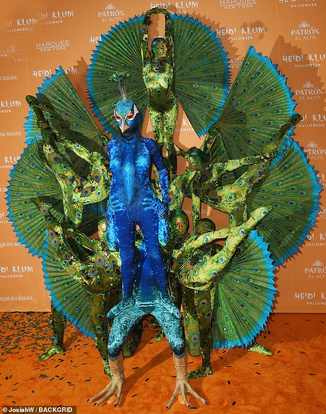 Last year, the 51-year-old model made a striking entrance as a peacock at her annual Halloween party at Marquee in New York City