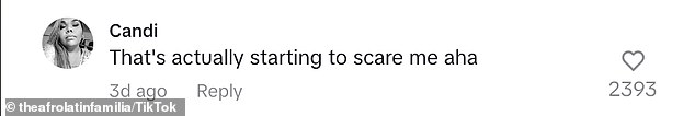 Many reacted hysterically to the little girl's comments, with some saying they completely understood why she would be scared