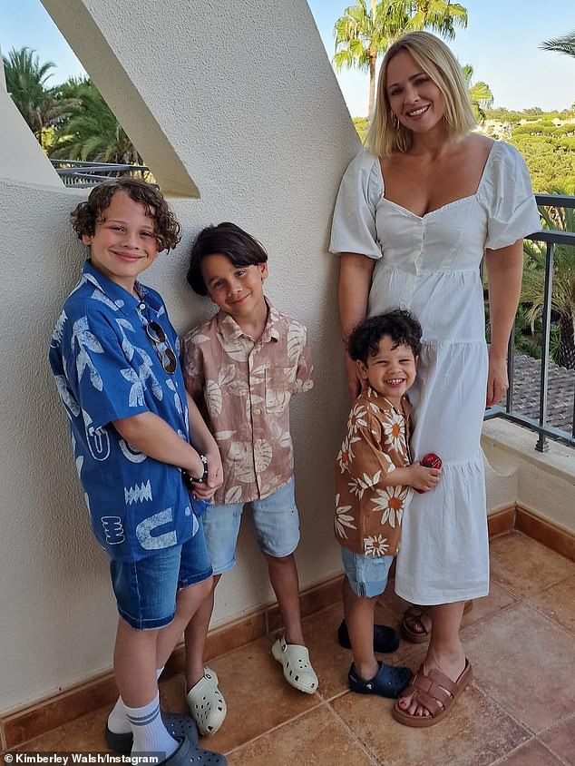 Unlike most mothers, Kimberley says she was actually dreading sending her children back to school this week after the summer holidays because she missed them so much while she was on tour.