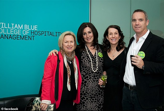 Jilly Gibson (centre right) campaigning a few years ago, with her supporters Liz Deegan and Miranda Devine