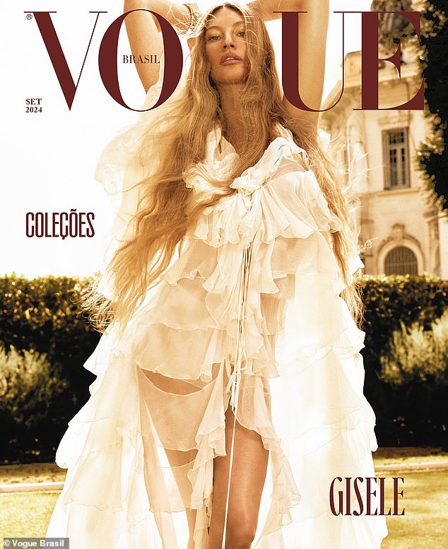 The model is on the cover of the September issue of Vogue Brazil