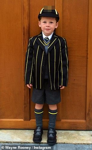 The teenager is used to school photos and posed for one on his very first day in 2014.