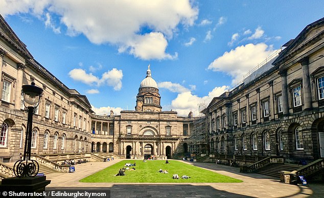 A team from the University of Edinburgh (pictured) recruited 407 children up to the age of six. A total of 301 came down with a cold, with 150 given the drops – which consist of a mixture of salt and water – and the others given medicines such as paracetamol and ibuprofen.