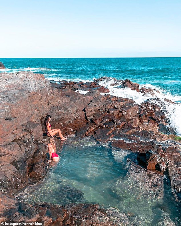 Although the 'hidden' pools are marked on Google Maps, travelers warn that they can be difficult to find as they are off the hiking trail in the national park