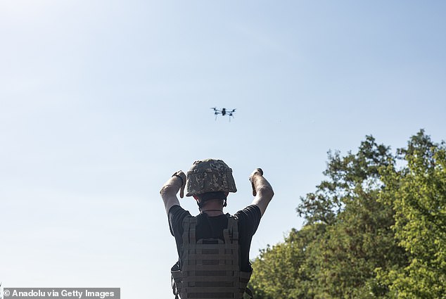 Ukrainian soldiers prepare FPV drones as military mobility of Ukrainian soldiers continues towards Kreminna, Luhansk Oblast, Ukraine, on August 25, 2024