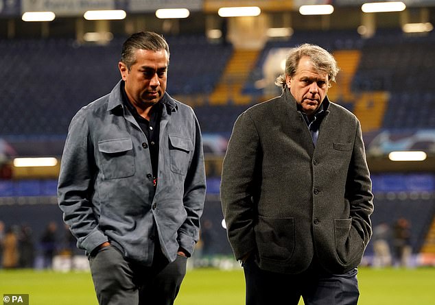 Mail Sport understands that while the relationship between Boehly and co-owner Behdad Eghbali (left) is not as strong as it was after the takeover two years ago, it is still professional