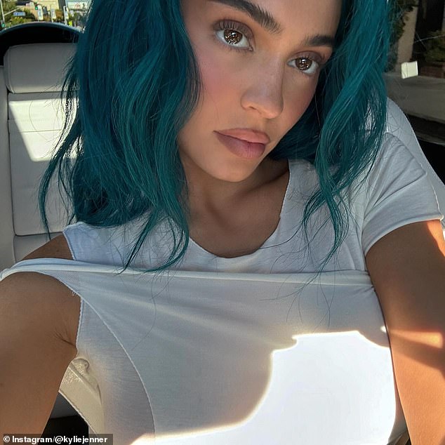 The new photos come a day after the youngest Kar Jenner sister debuted her new colorful locks