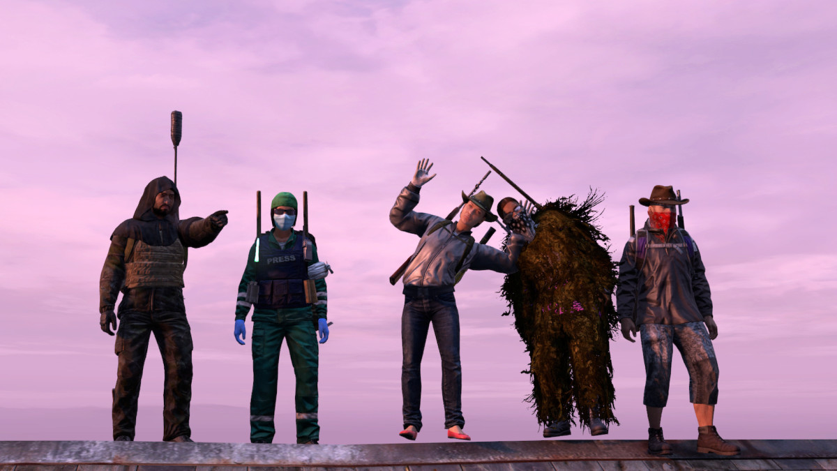 A group of DayZ players on Knit's Island.