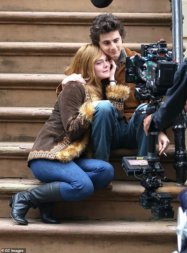 Last summer, Elle was spotted filming the upcoming film A Complete Unknown in New York City with Dune star Timothée Chalamet, 28, who plays Bob Dylan in the film