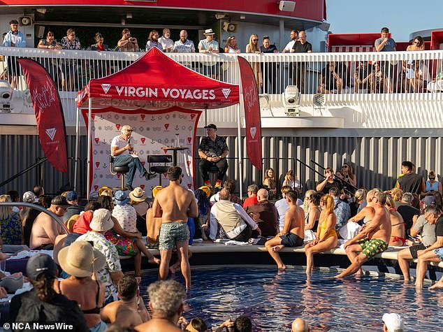 Raygun got the entire crowd on the cruise ship to dance with her in a group