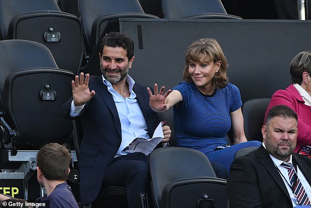 Amanda Staveley (right) and her husband Mehrdad Ghodoussi (left) are the former co-owners with whom manager Eddie Howe appears to have had a good working relationship