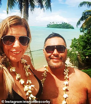 In 2019, Mercedes also enjoyed a beautiful trip to Rarotonga, the largest of the Cook Islands, where she happily posed with an unknown mystery man