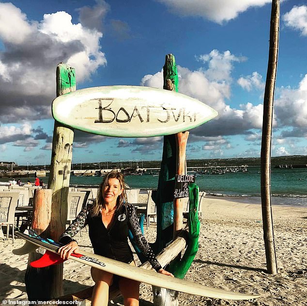 During the trip, Mercedes shared a photo of herself preparing to brave the waves at Toro Toro Reef, getting in the mood for adventure