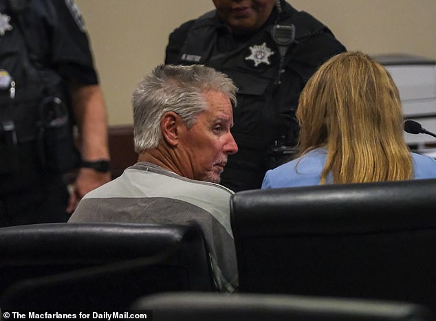 Colin Gray, 54, appeared in the same courtroom shortly after his son