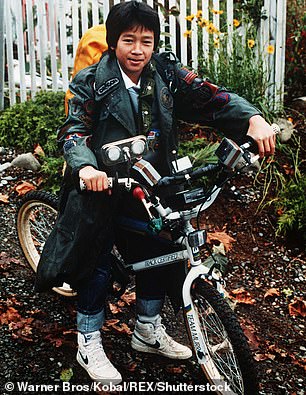 Ke Huy Quan played 'Data' (pictured) in The Goonies, making a triumphant return to acting after focusing on production and stunt coordination