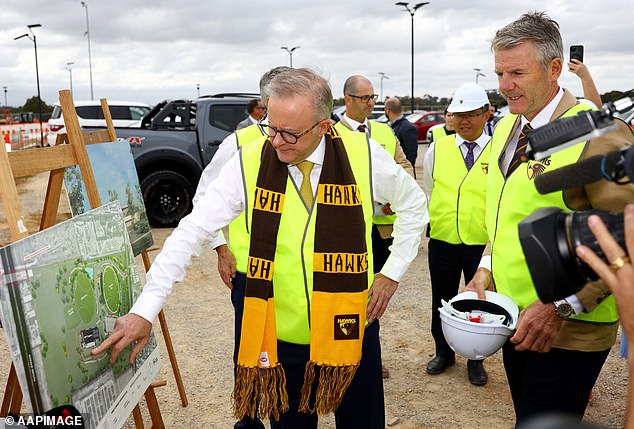 The first phase of the new Hawks facility includes a pavilion and MCG-sized oval track, which will host AFLW matches