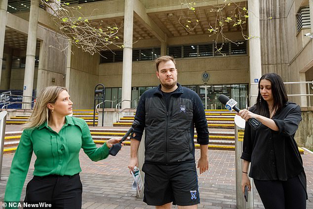 Gulson was confronted by reporters after his court hearing on Saturday