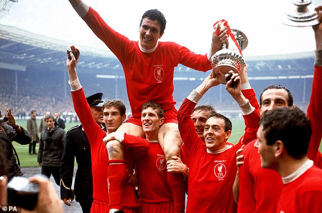 Yeats, top, led Liverpool to their first FA Cup success in 1965 against Leeds United at Wembley