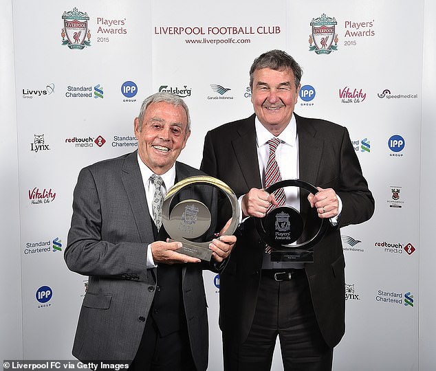 Yeats, right, seen here winning the Liverpool Lifetime Achievement Award with Ian St John in 2015, had returned to the club in 1986 and was chief scout for two decades before retiring.