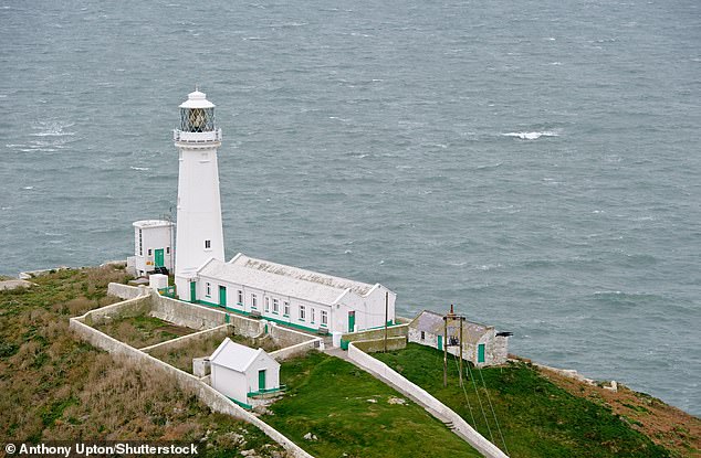 Holyhead Lighthouse pictured in Anglesey, Wales, near where Prince William was stationed with the RAF