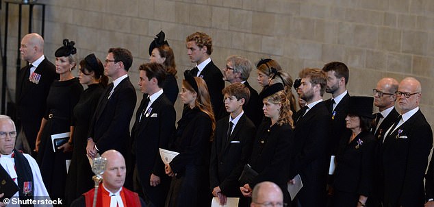 Alexander Ogilvy is seen in the back row before the late Queen's funeral