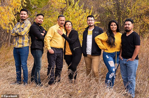 Ibarra had four brothers (pictured from left to right, Angel, Jason, Christian and Julio, together with their parents Jose and Elvia)