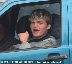 Neil the baby is definitely coming back as he was spotted arriving in the passenger seat of Smithy's iconic car (left) during filming on Friday