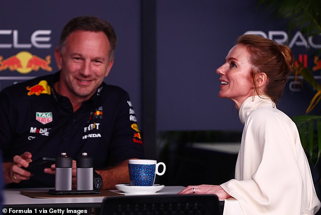 MailOnline has previously revealed how the woman at the center of the texting scandal has told friends she 'feels let down' by the Austrian based FI team , who she worked with (Christian and Geri pictured in March)